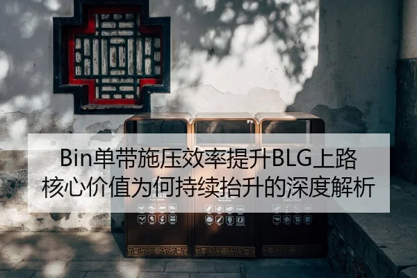 Bin单带施压效率提升BLG上路核心价值为何持续抬升的深度解析